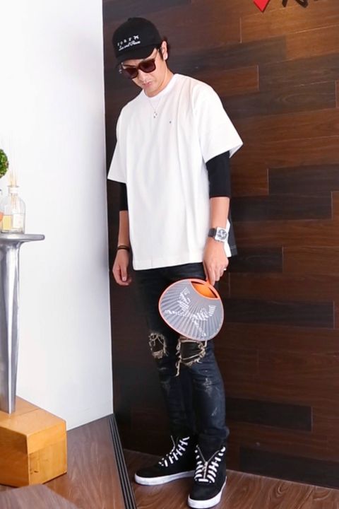 秋のTシャツスタイル