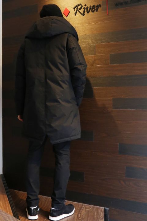 【jun hashimoto】Hooded Wrap Down Coat  Styling③
