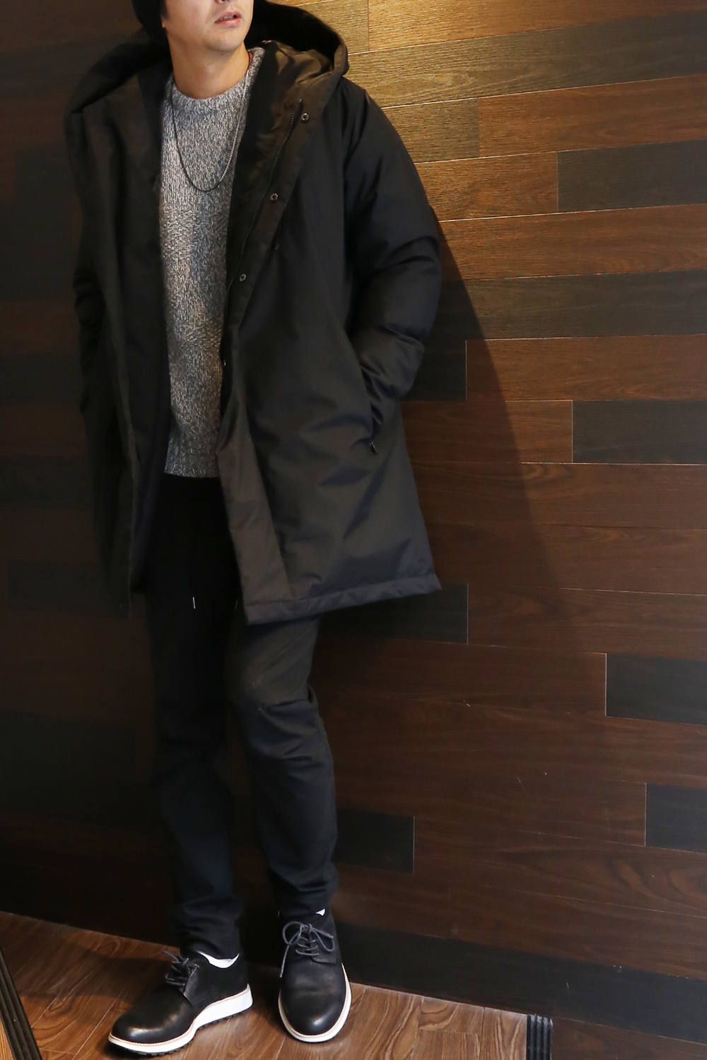 【jun hashimoto】Hooded Wrap Down Coat  Styling③