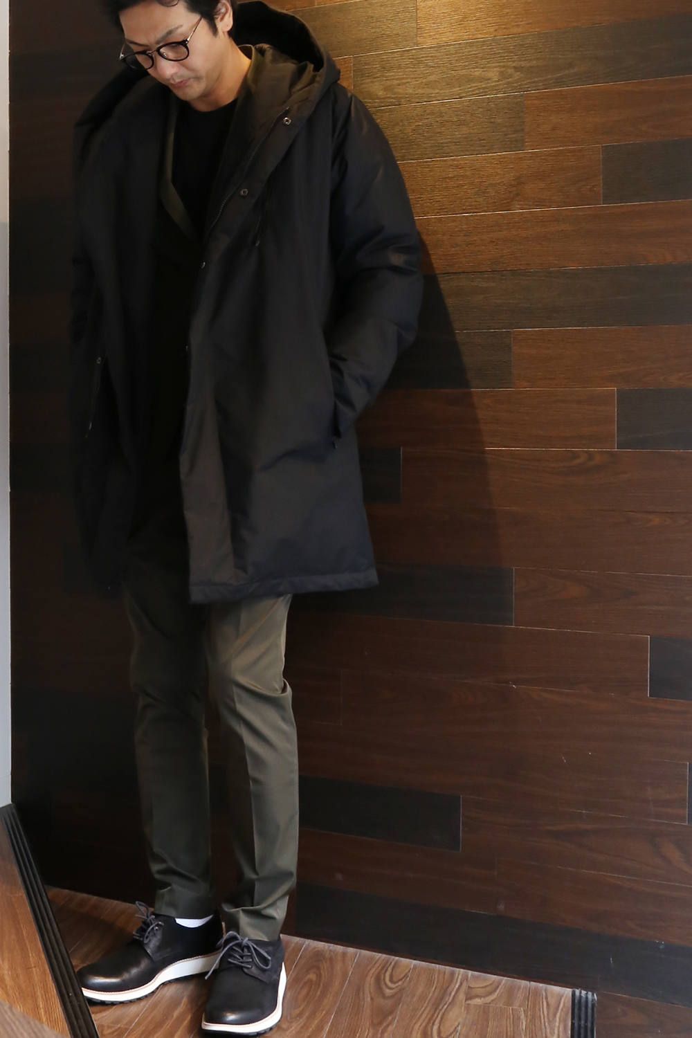 【jun hashimoto】Hooded Wrap Down Coat   Styling①