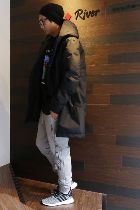 【jun hashimoto】Hooded Wrap Down Coat  Styling②