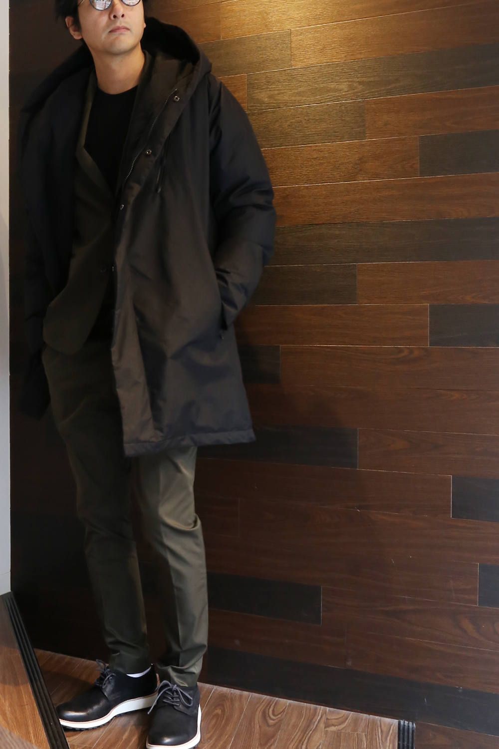 【jun hashimoto】Hooded Wrap Down Coat   Styling①