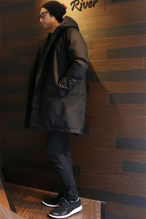 【jun hashimoto】Hooded Wrap Down Coat  Styling③