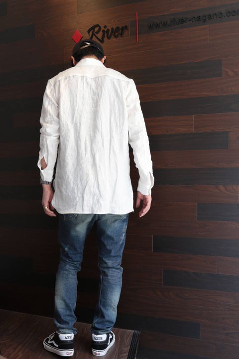 リネンシャツスタイル　WHITE