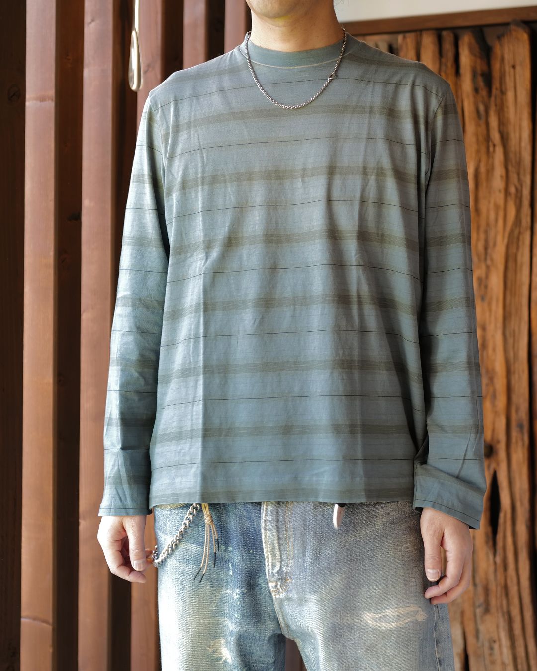 BOX LONGSLEEVE  Spray Fade Ghost Stripe