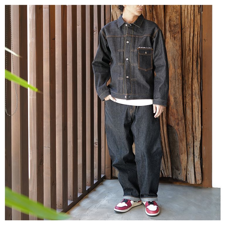 SEQUEL - SQ-23AW-JK-02 FRAGMENT x SEQUEL RIGID DENIM JACKET INDIGO 