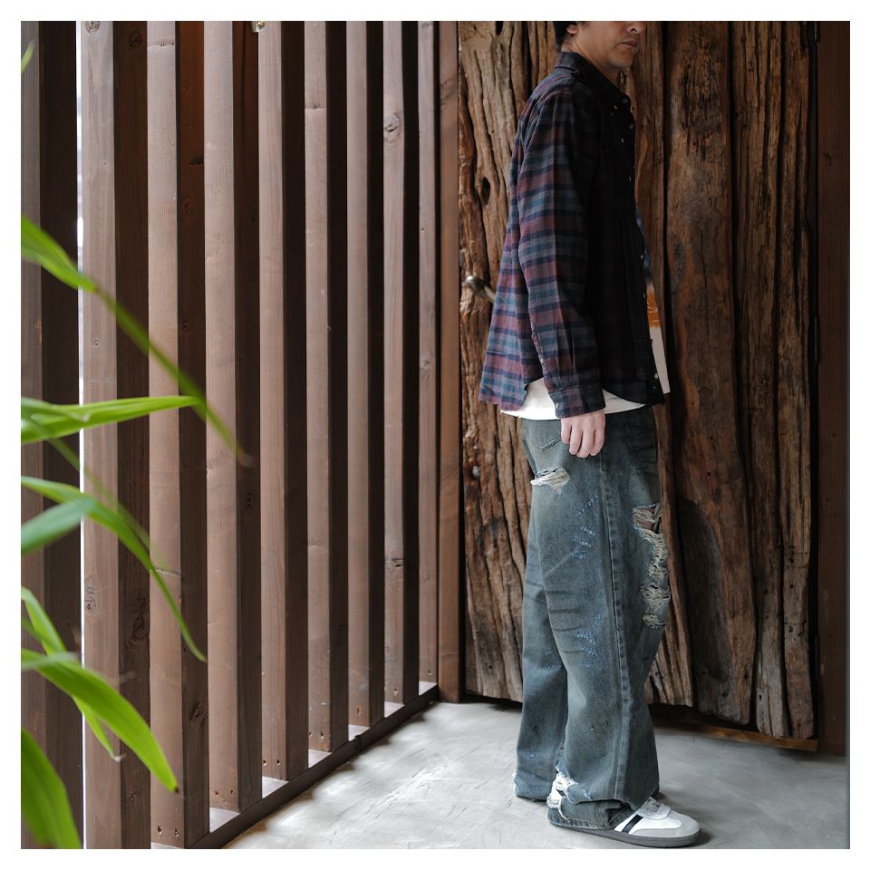 【Rafu】 Remake shirt （BLACK DYE）①