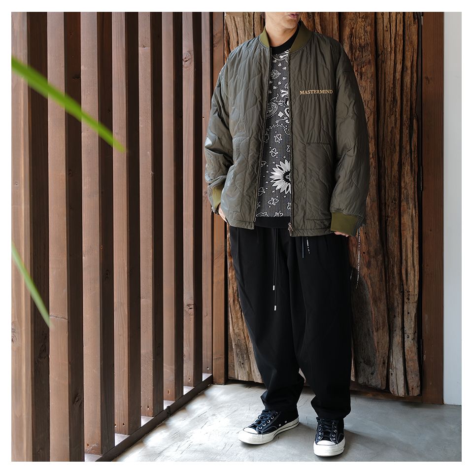 【MASTERMIND WORLD】 WIDE EASY PANTS  BLACK