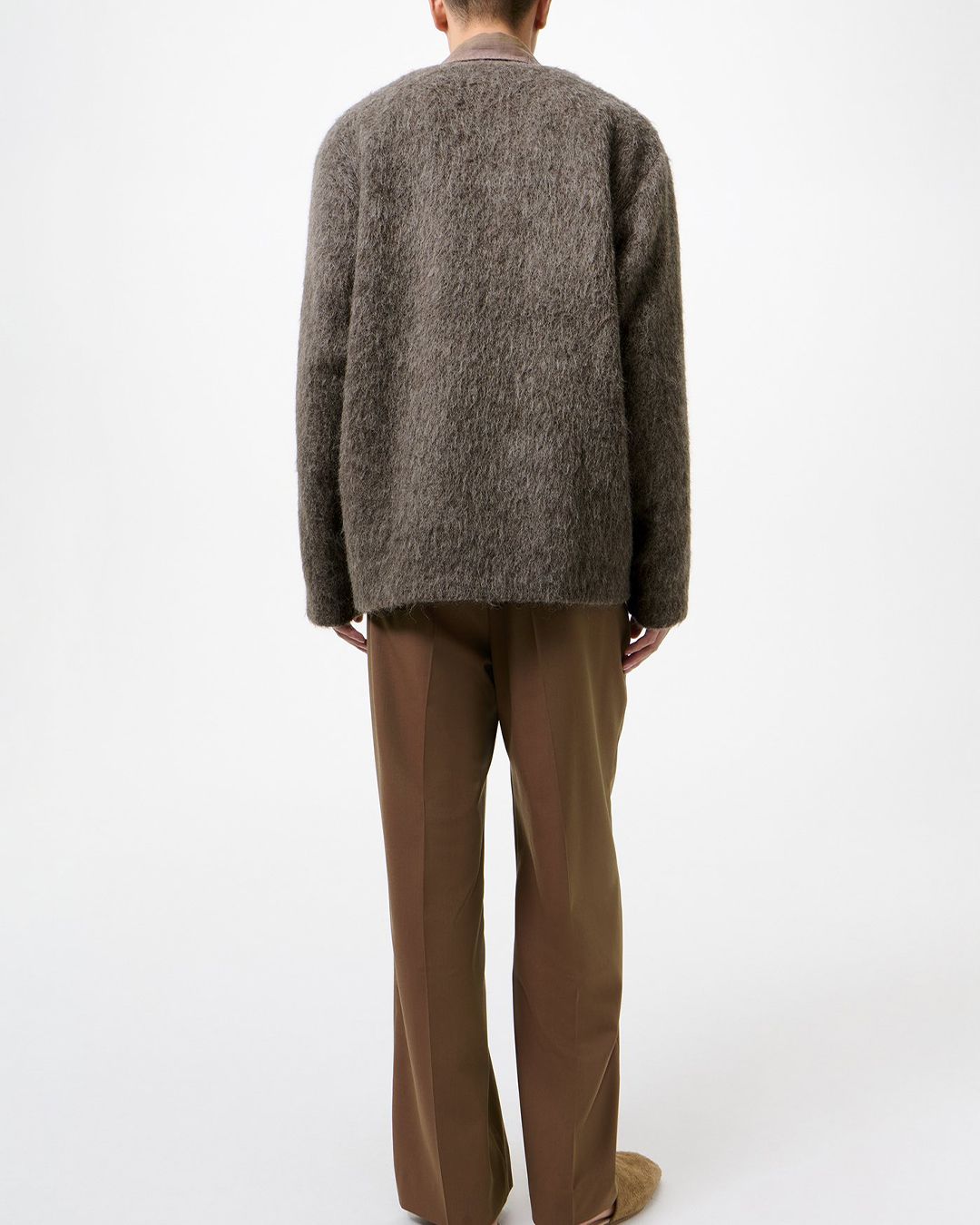 CARDIGAN Mole Grey Hairy Wool