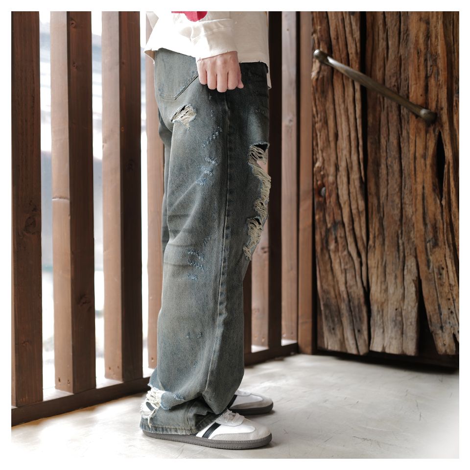 Basketcase - LAX BAGGY DENIM, junkyard wash | River Basketcase - LAX BAGGY DENIM, junkyard wash | River