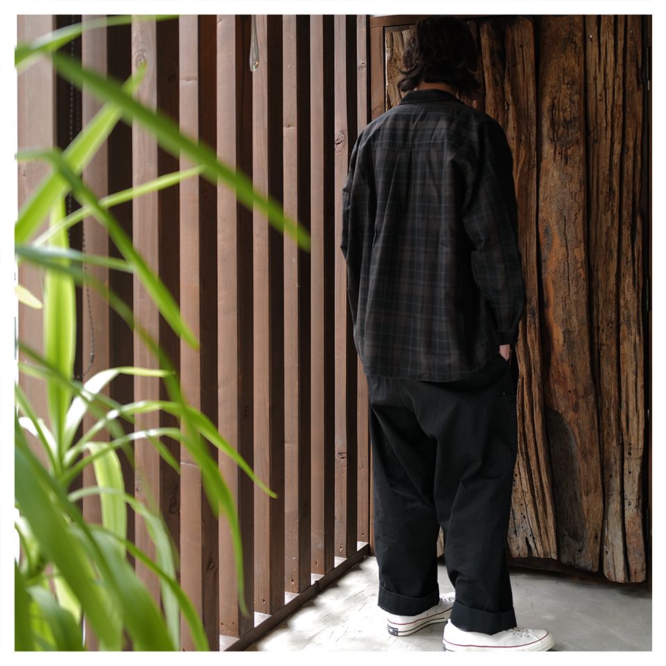 OUR LEGACY - BORROWED SHIRT Black Sheer Shadow Check | River
