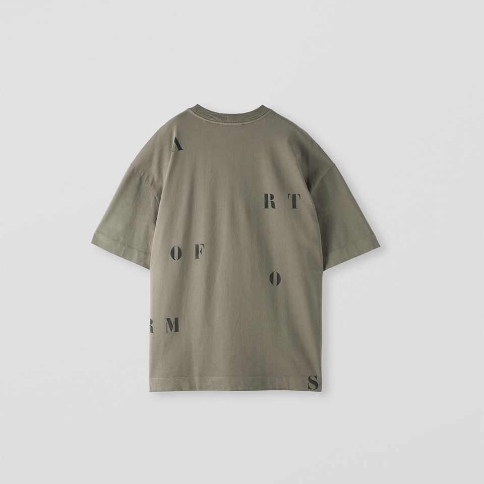 OVERSIZED T-SHIRT Dust Green [HAND STENCILLED LETTERS]