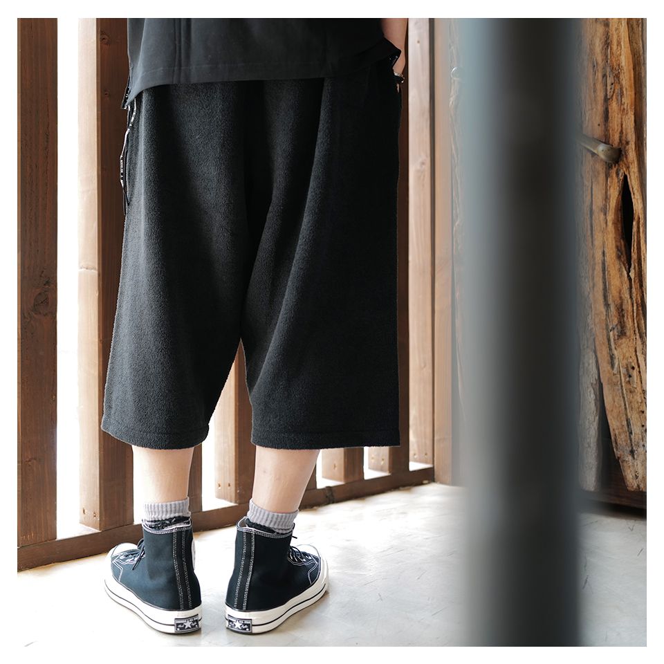【MASTERMIND WORLD】 LOUNGE LONG SHORTS  BLACK x CHARCOAL