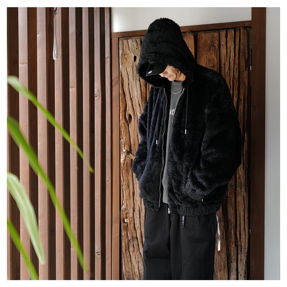 【mastermindJAPAN】 POLAR BEAR ZIP-UP HOODIE  BLACK