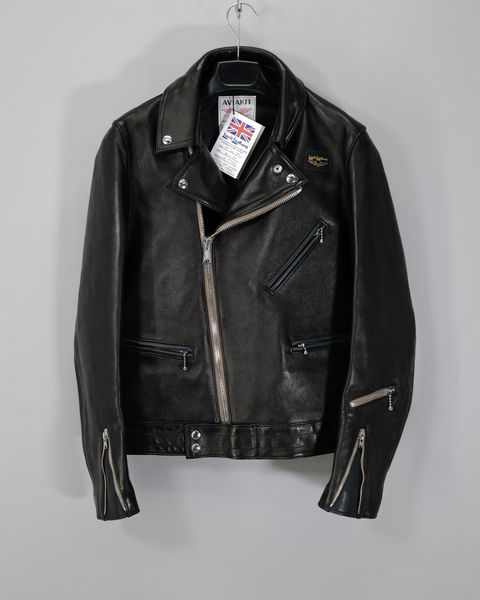 Cyclone -サイクロン- 【Tight-Fit】   (シープレザー / 裏地:ブラックニット/ベージュジップ) Black x Navy