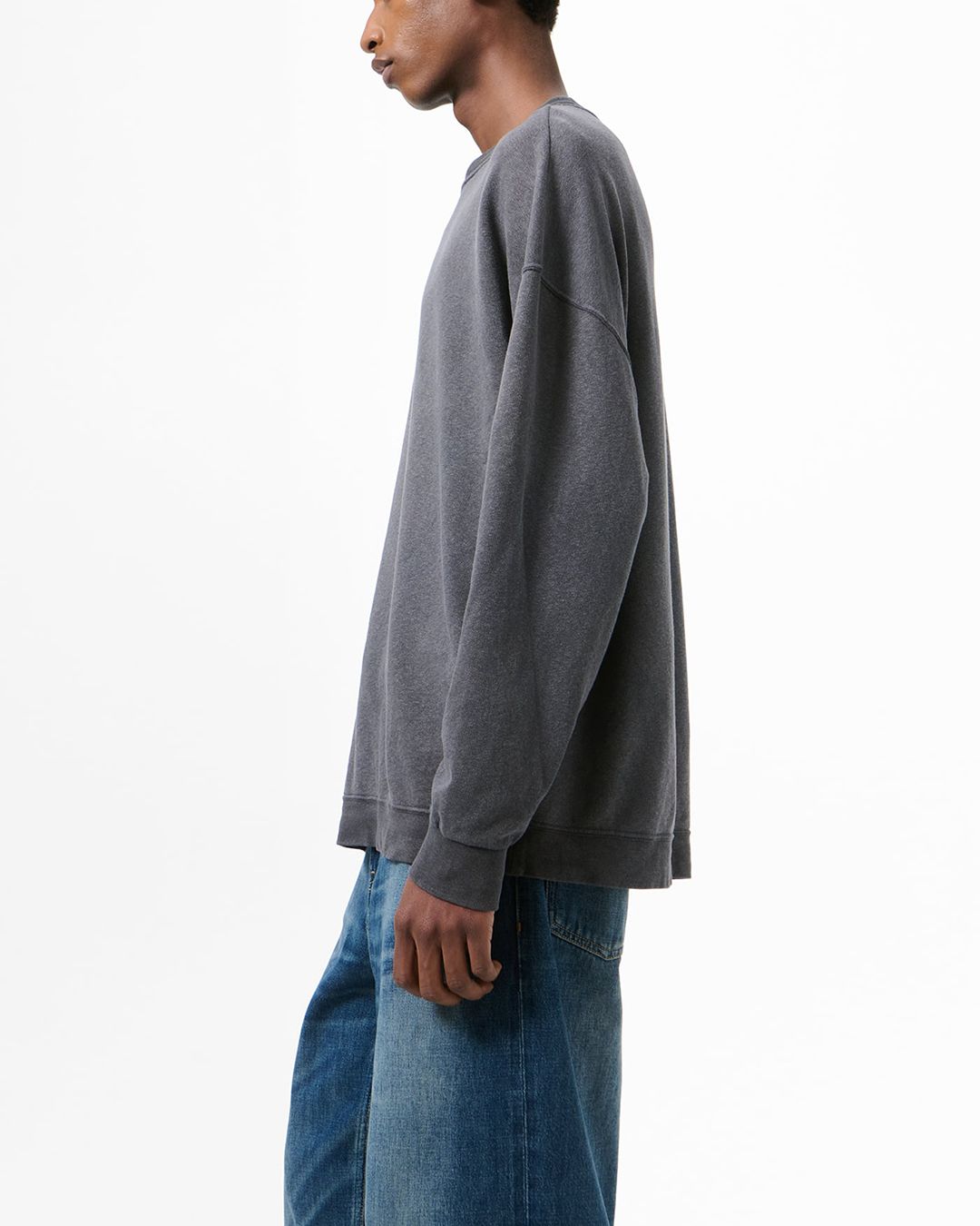 SLACK SWEATSHIRT  Washed Black Rogue Loopback