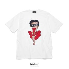 GX-A24-BBST-01 BETTY BOOP x  GOD SELECTION XXX  T-SHIRT   WHITE