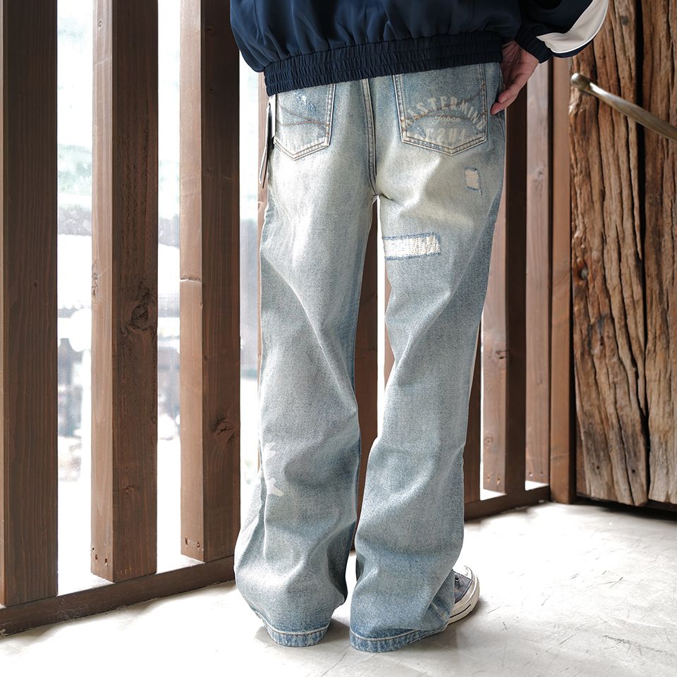 【Last1 L】C2H4 x MMJ Totem Laser Jeans   Faded Blue