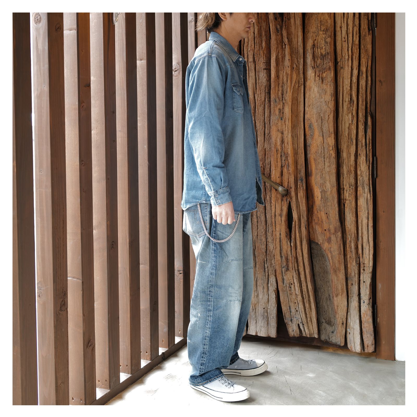 SEQUEL - 【Last1 M】SQ-23AW-SH-04 DENIM SHIRT INDIGO | River