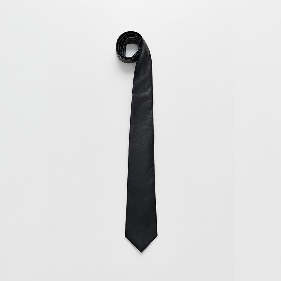 TIE  Black Real Fake Leather