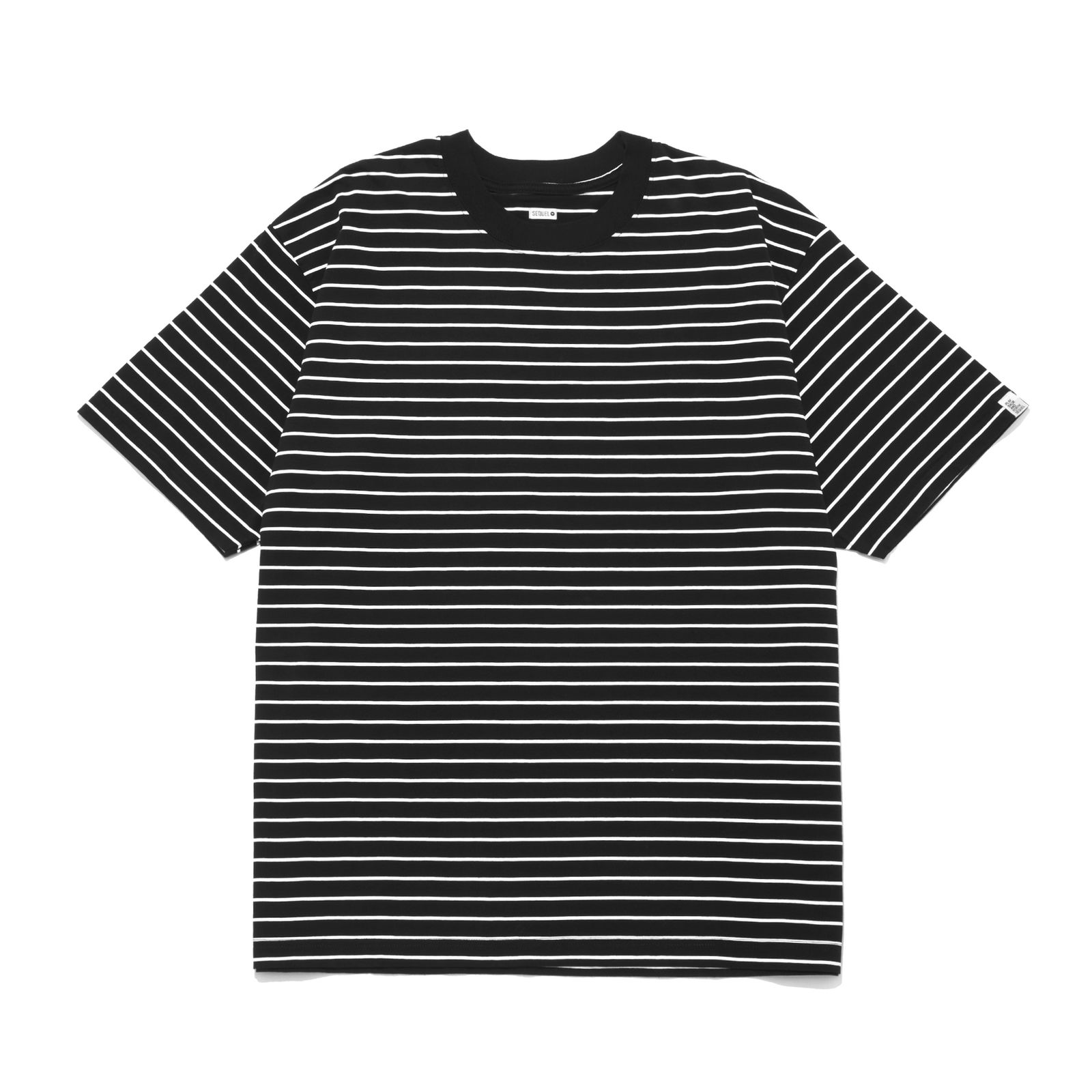 HIGH GAUGE BORDER T-SHIRT  [BLACK]