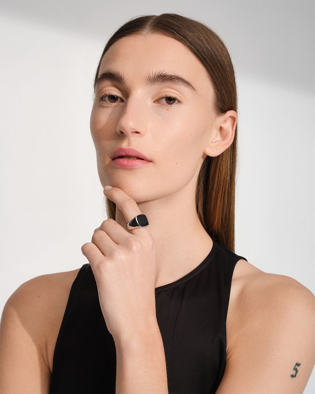 Cushion Black Onyx【M】/ クッション ブラック オニキス リング【M】