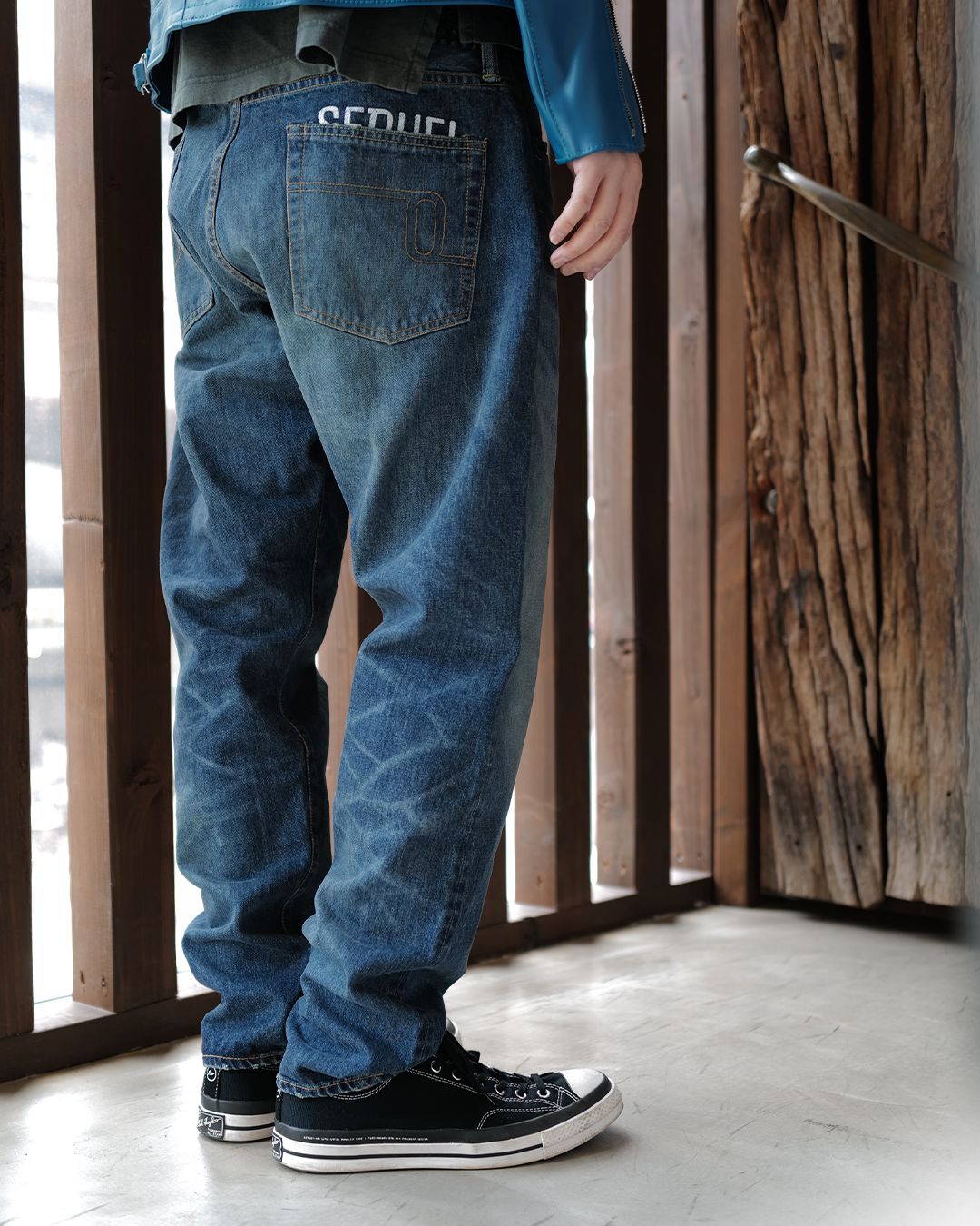 Lewis Leathers Cyclone -サイクロン- 【Tight-Fit】 (ホースレザー / 裏地:タータンチェック/) VintageTurquoise