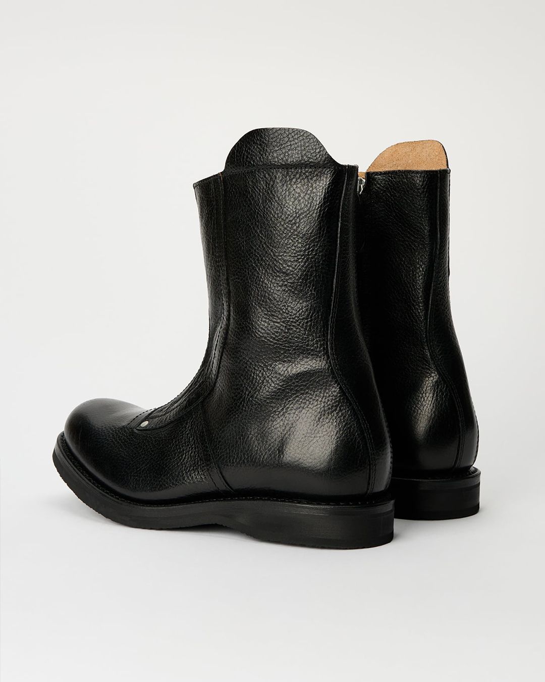 MOTO BOOT   Deep Black Leather