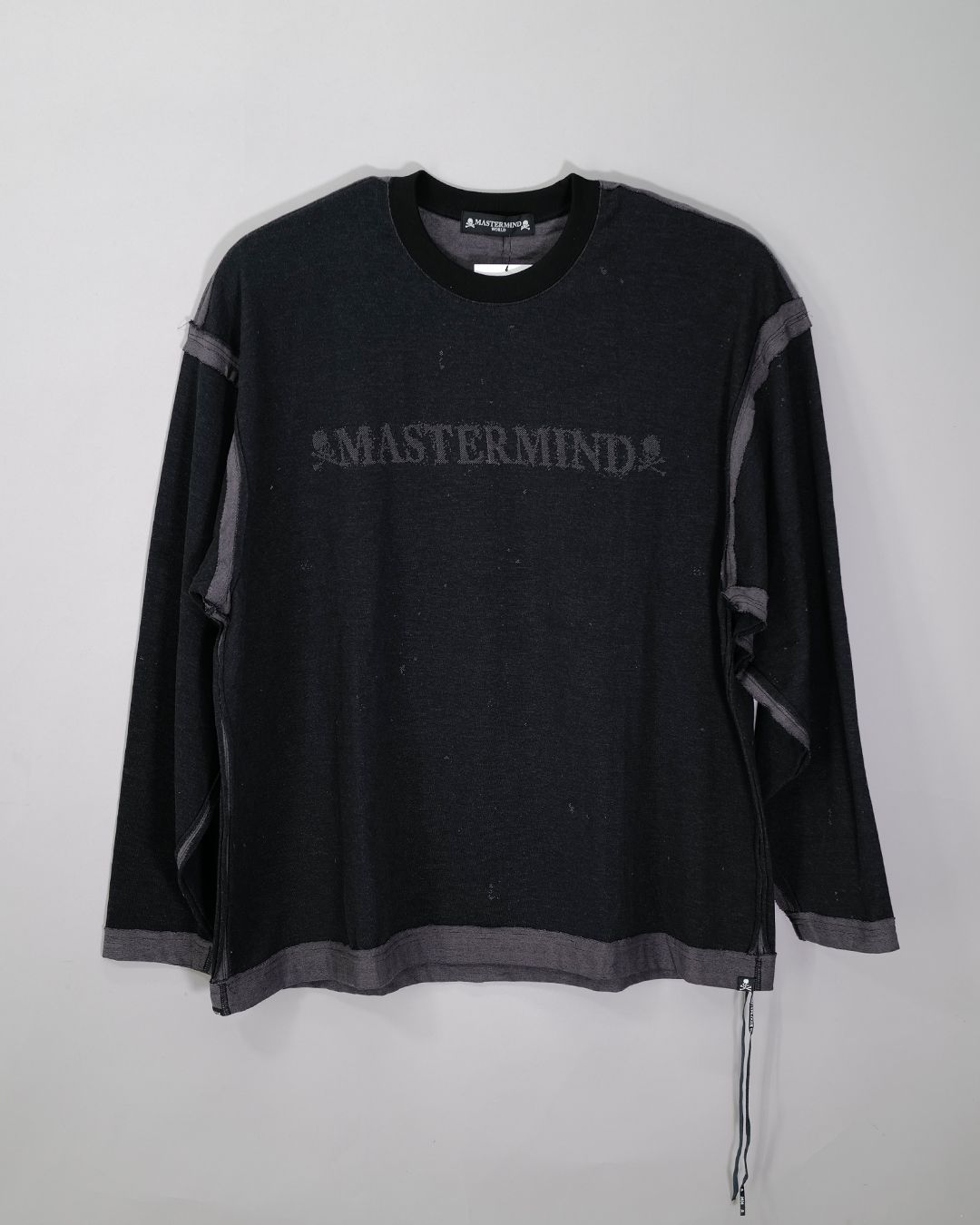 【MASTERMIND WORLD】 CUT-OFF LS TEE  BLACK