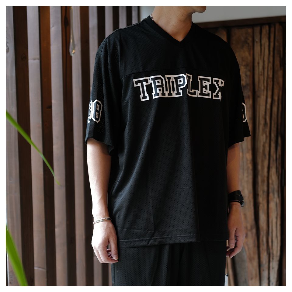 GX-S25-CS-06   MESH SHORT SLEEVE SHIRT   BLACK