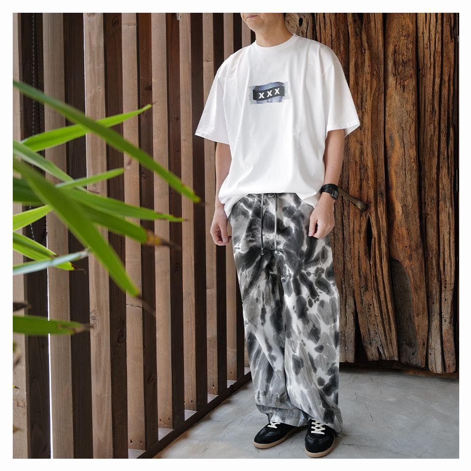 MINEDENIM - 【Last1 Size3】White Denim Marble Dye Drawstring E