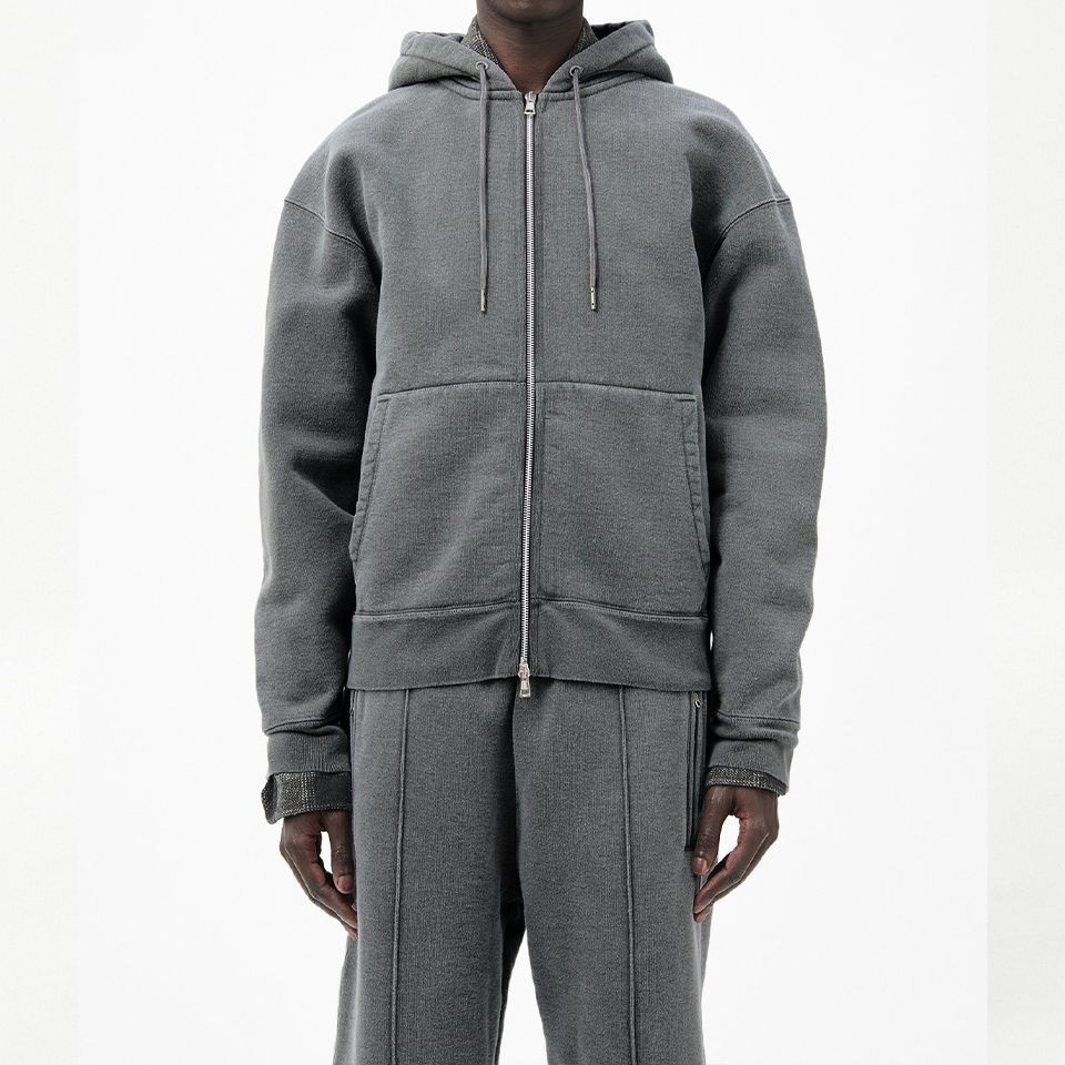 RASCAL HOOD   Worn Black Hefty Fleece