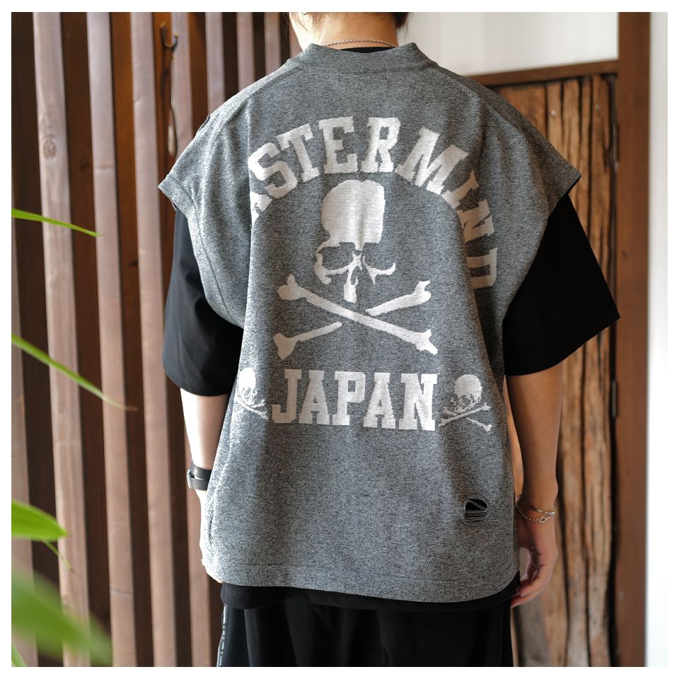 【Last1点 L】 【mastermindJAPAN】 INTARSIA KNIT VEST  GRAY