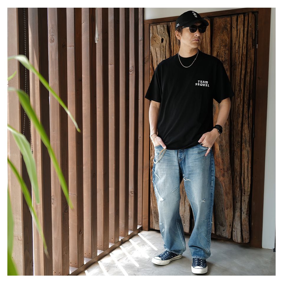 SQ-25SS-ST-03 T-SHIRT  BLACK