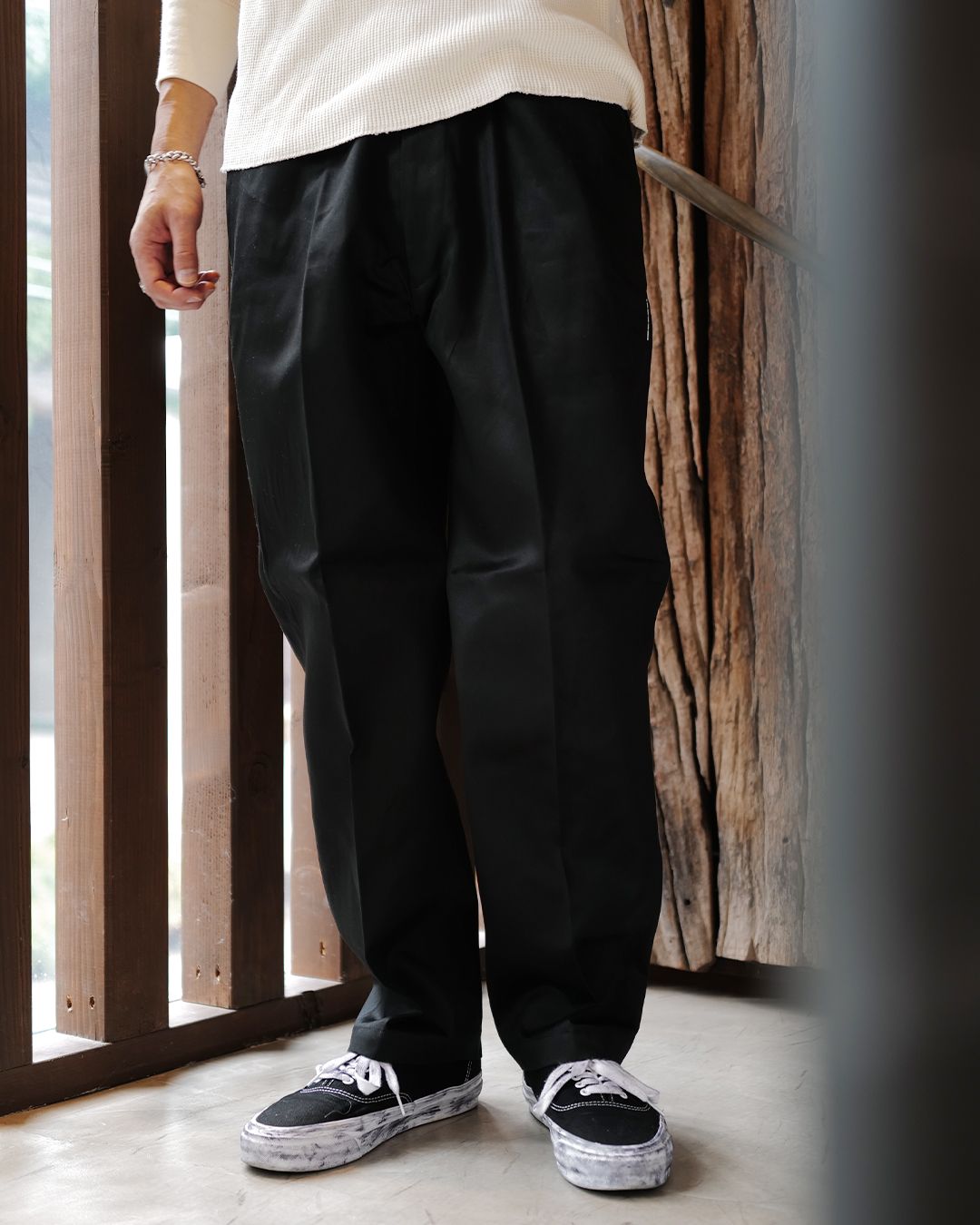 SQ-26AW-PT-02 CHINO PANTS (TYPE-F)  [BLACK]