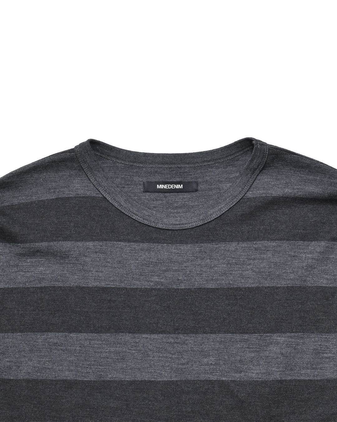 EF.Wool Interlock Border Print Crewneck L/S Pullover