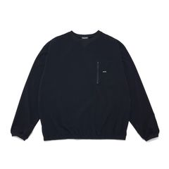 GX-A25-CN-01  V GAZETTE CREWNECK SWEAT   BLACK
