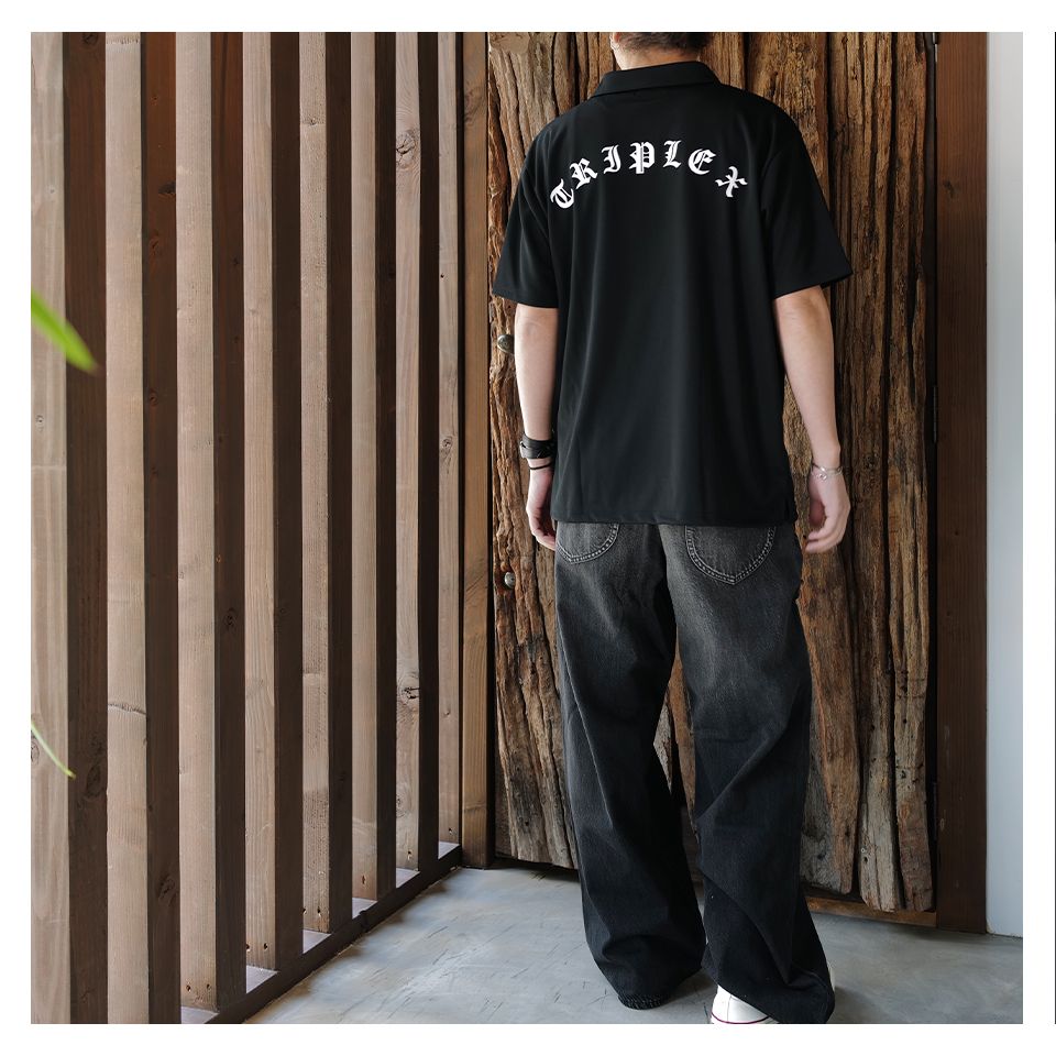 【LAST1 L】 GX-S25-CS-01  POLO SHIRT  BLACK
