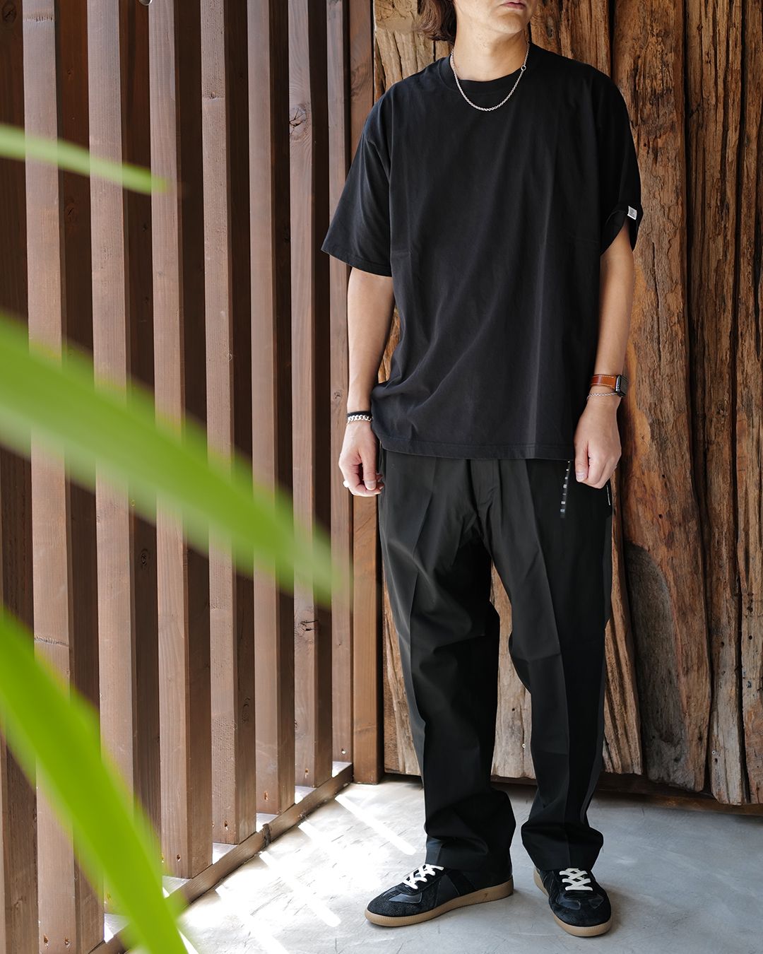 LINE CHINO PANTS (TYPE-XF)  [BLACK]