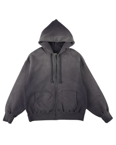 BWU-WZH / WEATHERED ZIP HOODIE - EGGPLANT