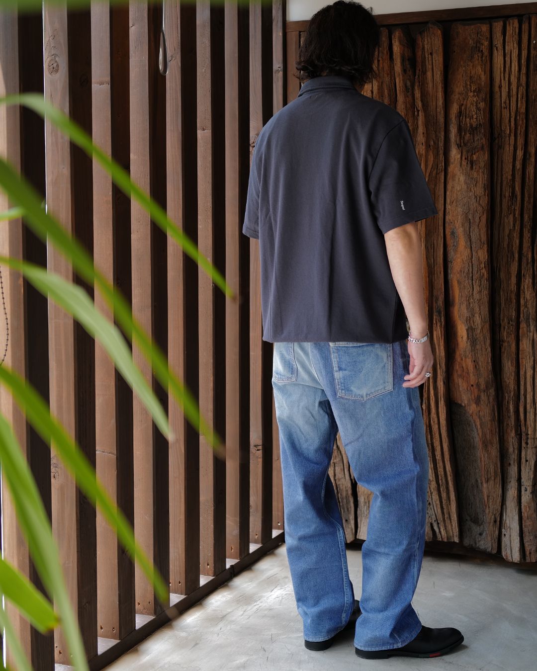 SWEAT POLO SHIRT [DARK GRAY]