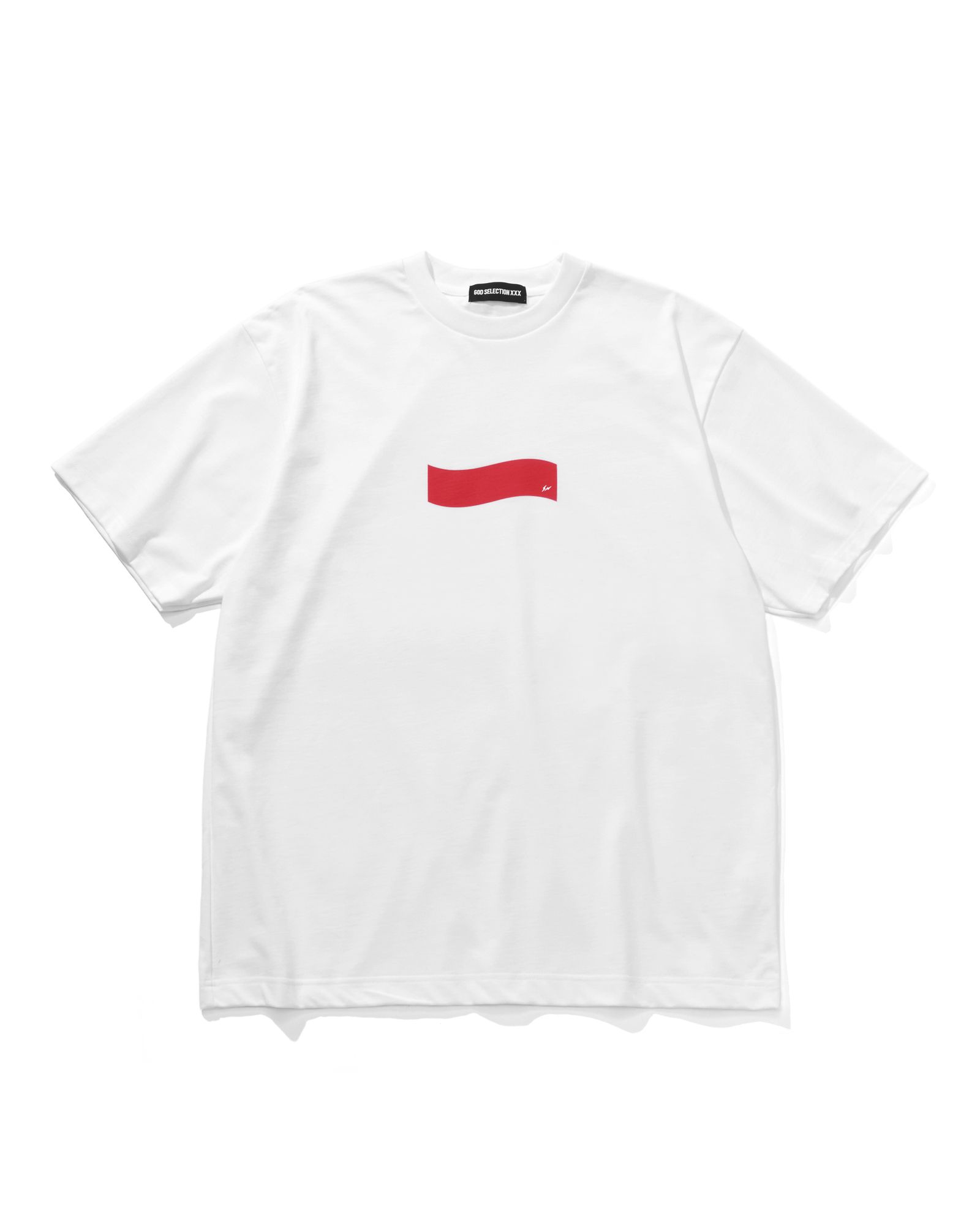 GX-S26-13FST-03 FRAGMENT x GOD SELECTION XXX  13anniversary T-shirts WHITE x RED