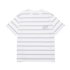BORDER T-SHIRT  [WHITE x GRAY]