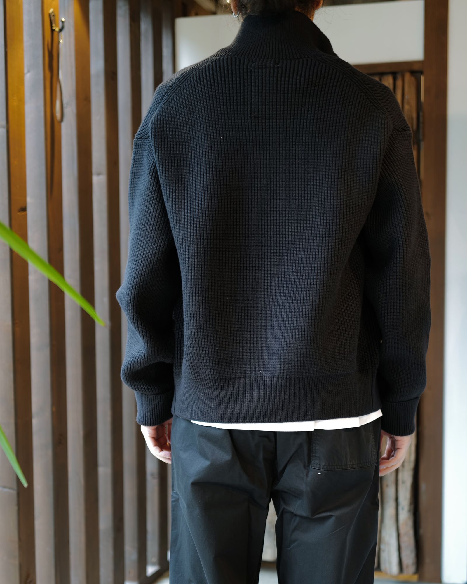 Heavyweight Trucker Knit Blouson  C.gry