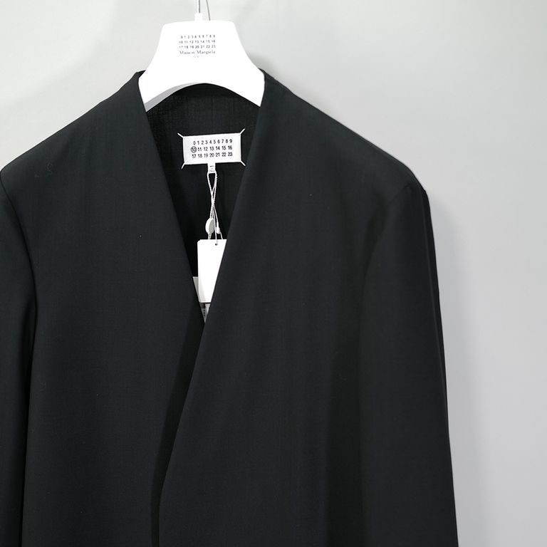 極美品21万マルジェラMaisonMargielaノーカラージャケット46 着こ