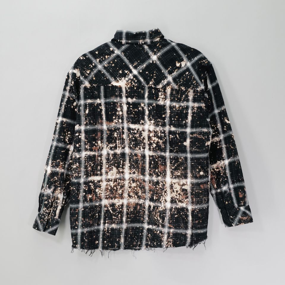 【Last1 M】 【Rafu】 Bleached shirt  Black
