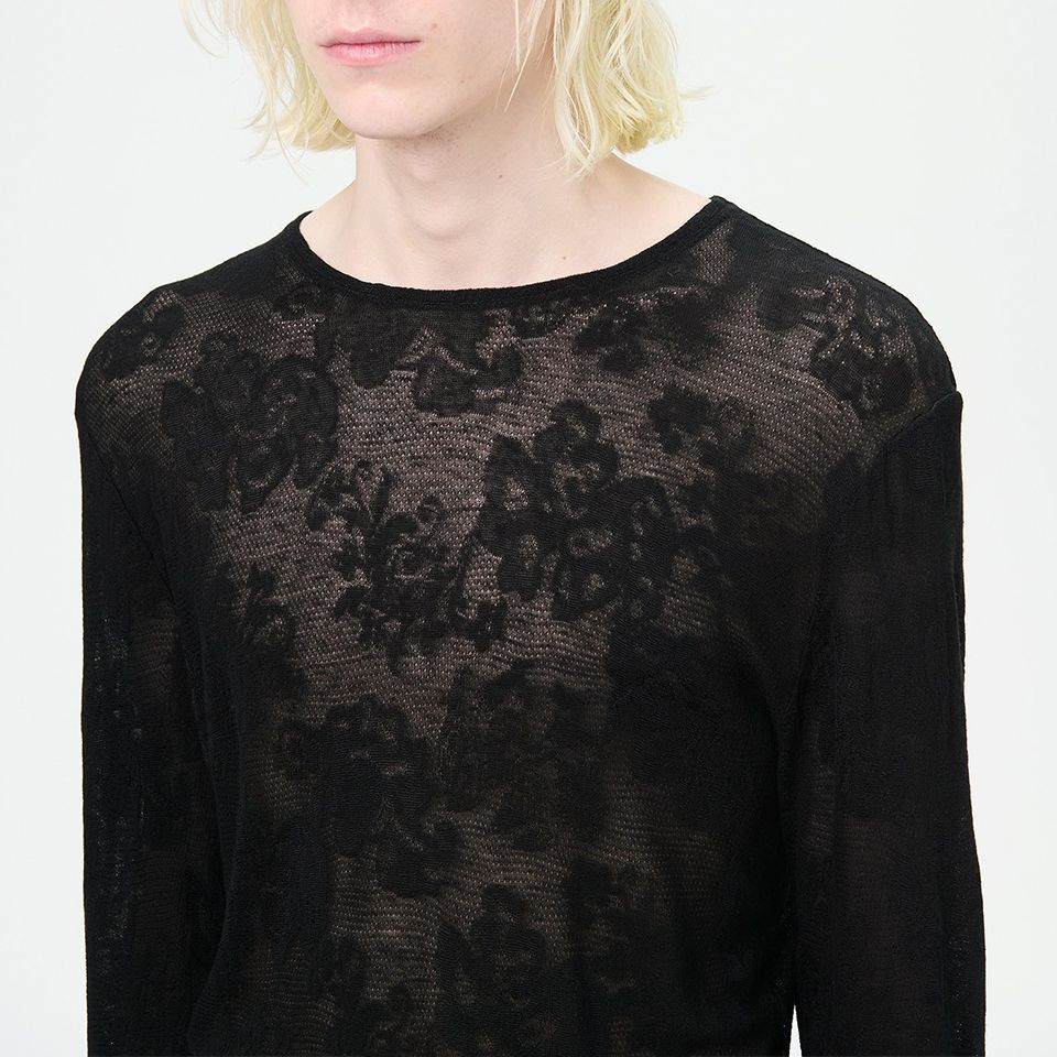 OUR LEGACY - REGULAR LONGSLEEVE Black Romantic Thermal Paisley | River