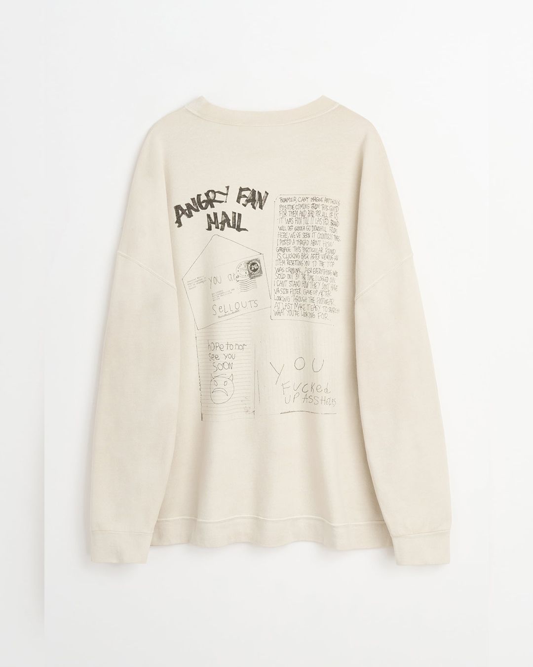 SLACK SWEATSHIRT  Angry Fan Mail Print