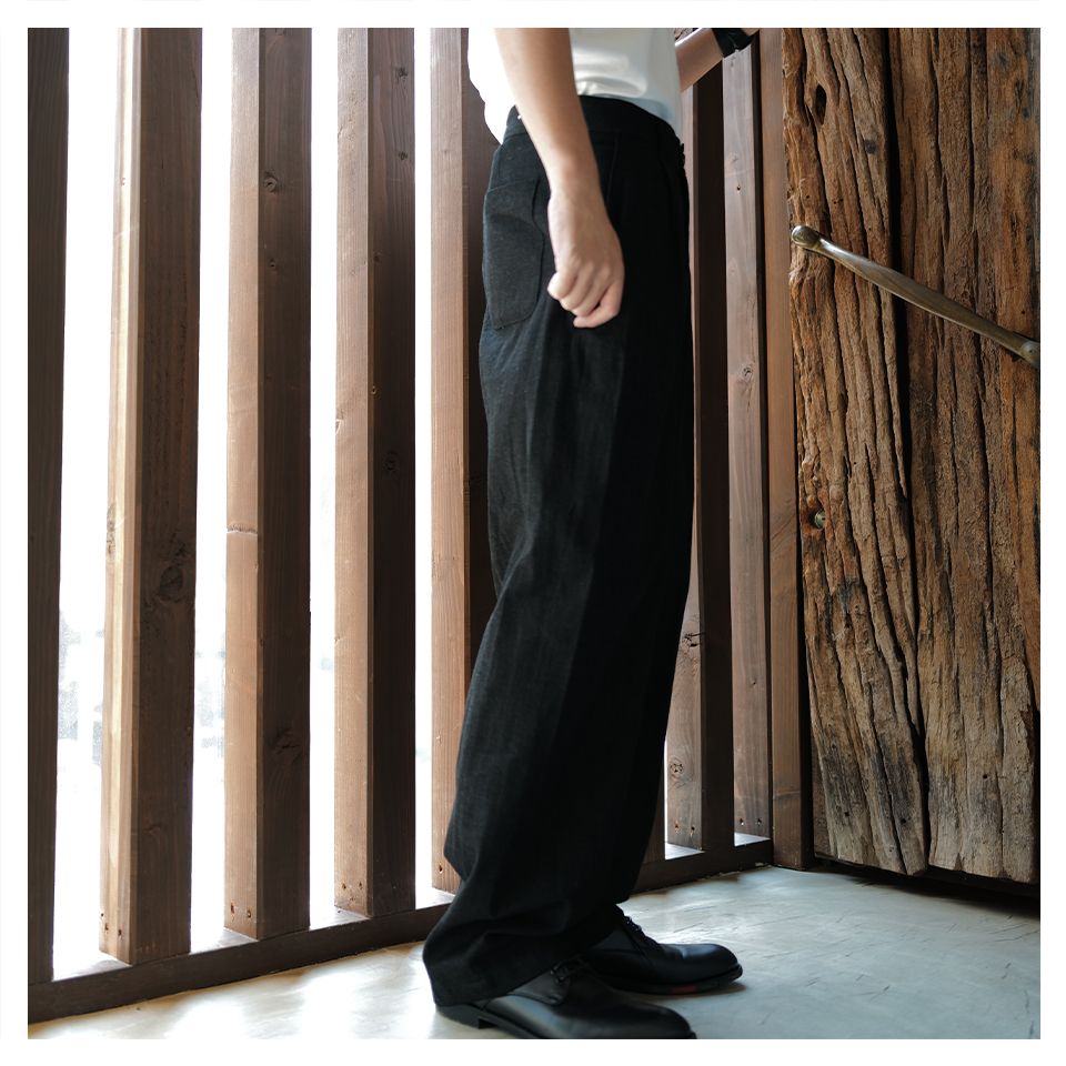【Last1 Size3】Washed Denim Easy TRS