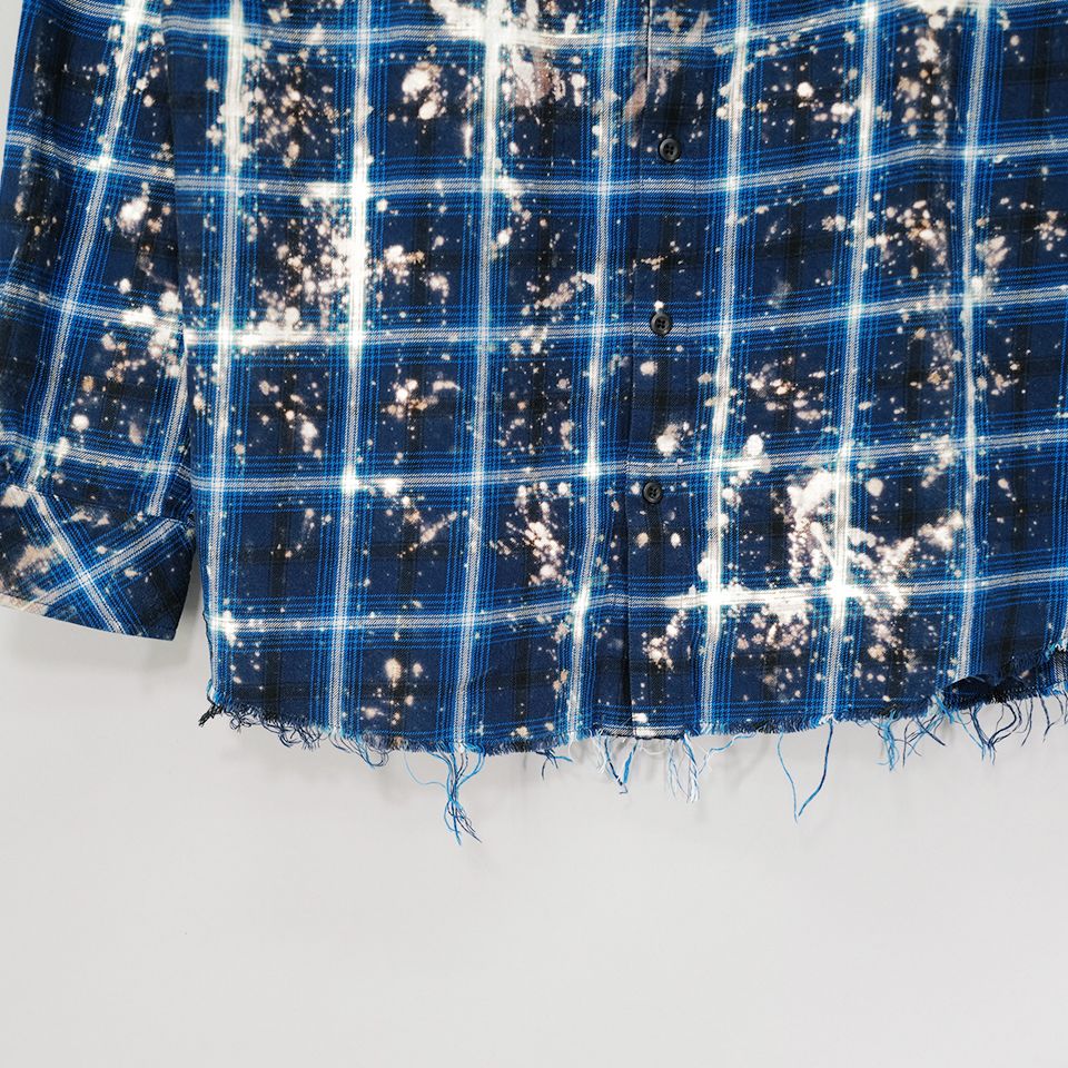 【Last1 XL】  【Rafu】 Bleached shirt  Blue